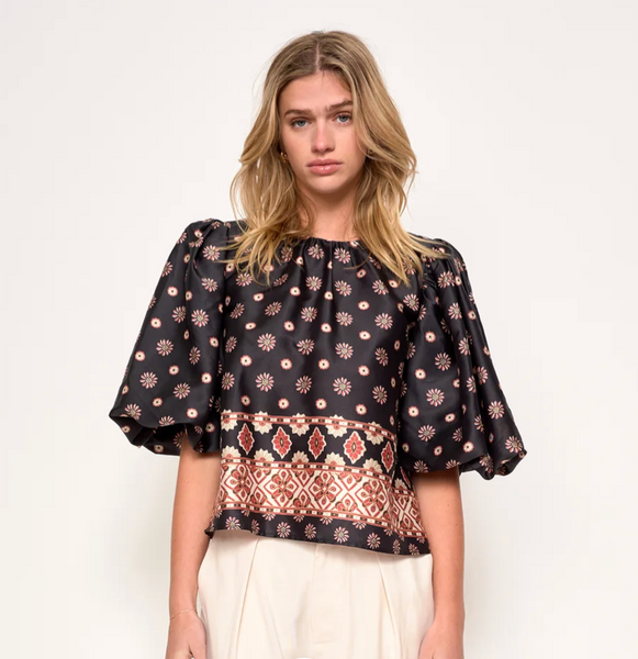 Minori Top in Charcoal Frost