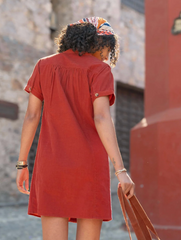 Oakley Dress in Terracotta