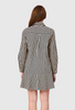 Polly Dress in Ganache Pinstripe