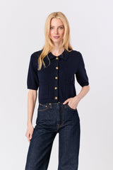 Polo Collar Cardigan