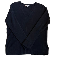 Cashmere Rib V-Neck Sweater