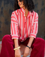 Emerson Top in Rojo Wide St.