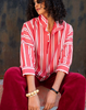 Emerson Top in Rojo Wide St.
