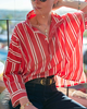 Emerson Top in Rojo Wide St.