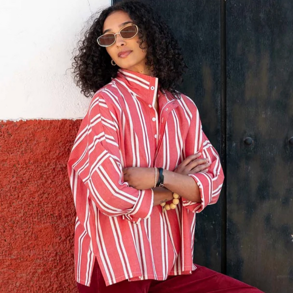 Emerson Top in Rojo Wide St.