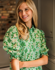 Rosie Shirtdress in Lattice