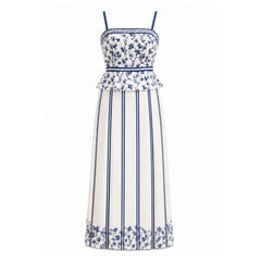 Tucker Midi Dress in Ditsy Blue