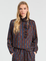 Volantes Shirt in Maroon St.