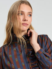 Volantes Shirt in Maroon St.