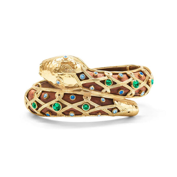 Serpentina Jeweled Hinged Bangle