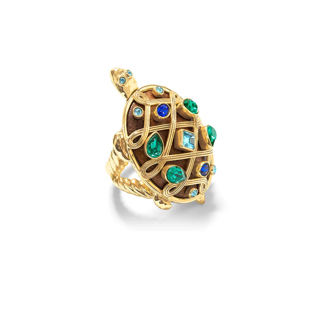 Jeweled Turtle Ring