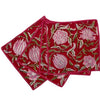 Floral Blockprint Cocktail Napkins