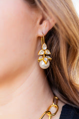 Moissanite & Pearl Earring